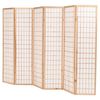 vidaXL Cloison de s&eacute;paration 6 panneaux Style japon 240x170 cm Naturel