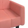 vidaXL Canap&eacute;-lit &agrave; 2 places rose velours