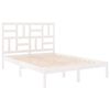 vidaXL Cadre de lit sans matelas blanc bois massif 140x190 cm