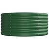 vidaXL Lit sur&eacute;lev&eacute; de jardin Acier galvanis&eacute; 296x80x36 cm Vert