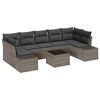 vidaXL Ensemble de canap&eacute; de jardin avec coussin 8 pcs Gris polyrotin