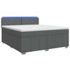 vidaXL Lit boxspring avec matelas Gris fonc&eacute; 160 x 200 cm Tissu
