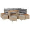 vidaXL Ensemble de canap&eacute; de jardin 9 pc 8-Nombre de places