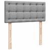 vidaXL Cadre de lit ottoman et matelas gris clair 90x190 cm tissu