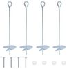 vidaXL Ancre de terre 4 pcs Argent&eacute; &Oslash;10 x 40 cm M&eacute;tal galvanis&eacute;