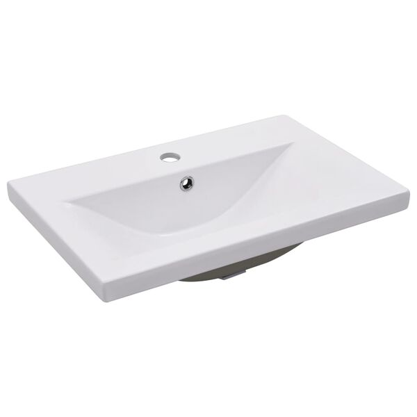 vidaXL Lavabo encastr&eacute; 61 x 39,5 x 18,5 cm C&eacute;ramique Blanc