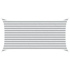 vidaXL Voile d'ombre Gris clair et blanc 4 x 2 m