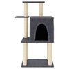 vidaXL Arbre &agrave; chat avec griffoirs en sisal gris fonc&eacute; 97 cm