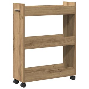 vidaXL Armoire avec roue Ch&ecirc;ne artisanal 60 x 22 x 79 cm