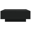 vidaXL Table basse avec lumi&egrave;res LED noir 80x80x31 cm