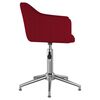 vidaXL Chaise pivotante de bureau Rouge bordeaux Tissu