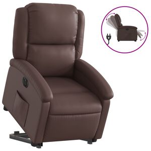 vidaXL Fauteuil inclinable &eacute;lectrique marron similicuir