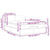 vidaXL Lit ottoman avec matelas et LED taupe 140x190 cm tissu