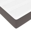 vidaXL Cadre de lit avec matelas Gris 200 x 200 cm tissu
