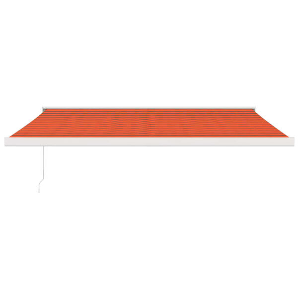 vidaXL Auvent r&eacute;tractable orange et marron 4,5x3 m tissu et aluminium