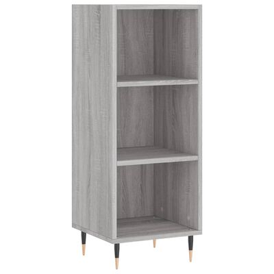 vidaXL Buffet haut Sonoma gris 34,5x34x180 cm Bois d'ingénierie