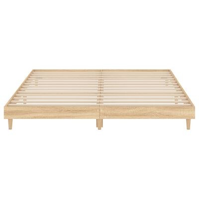 vidaXL Cadre de lit sans matelas chêne sonoma 200x200 cm