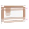 vidaXL Barri&egrave;re de s&eacute;curit&eacute; de lit d'enfant Taupe 100x25 cm Tissu