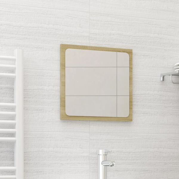 vidaXL Miroir de salle de bain Ch&ecirc;ne sonoma 40x1,5x37 cm Agglom&eacute;r&eacute;