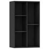 vidaXL Biblioth&egrave;que/Buffet Noir 50x25x80 cm Bois d&rsquo;ing&eacute;nierie