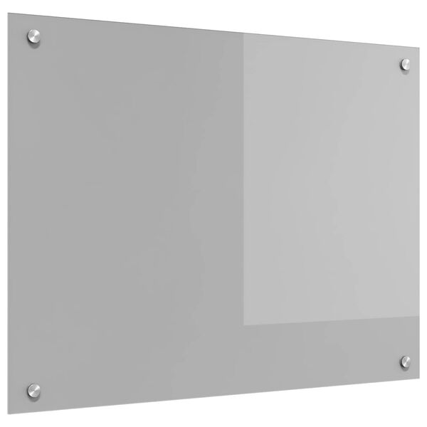 vidaXL Protection de cuisine Gris clair 80 x 60 x 0,6 cm verre trempé