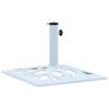 vidaXL Socle de parasol Blanc 12 kg 49 cm Fonte