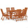 vidaXL Ensemble &agrave; manger de jardin 7 pcs Bois d'eucalyptus massif