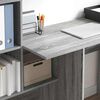 vidaXL Bureau Gris Sonoma 131,5 x 50 x 106,5 cm Bois d'ing&eacute;nierie
