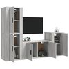 vidaXL Ensemble de meubles TV 4 pcs Sonoma gris Bois d'ing&eacute;nierie