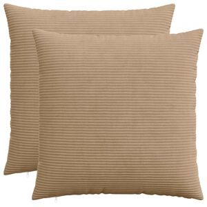 vidaXL Housse de coussin 2 pcs HEERLEN Marron 70 x 70 cm