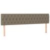 vidaXL T&ecirc;tes de lit Taupe 180x7x78/88 cm Tissu