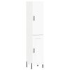 vidaXL Buffet haut Blanc 34,5x34x180 cm Bois d'ing&eacute;nierie