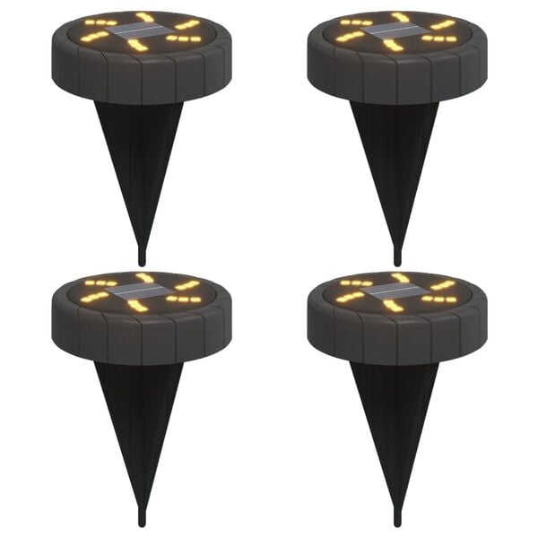 vidaXL Lampes solaires de sol et piquets de sol ext&eacute;rieur 4 pcs