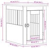 vidaXL Meuble de cage pour chiens blanc 45x62x59 cm bois d'ingénierie