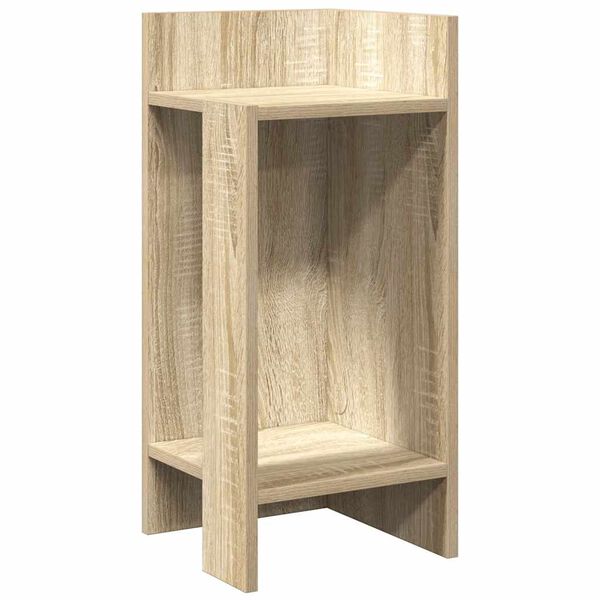 vidaXL Table d'appoint avec étagère chêne sonoma 25,5x27x60 cm