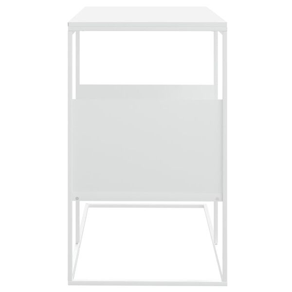 vidaXL Table d'appoint Blanc 55x36x59,5 cm Bois d'ingénierie