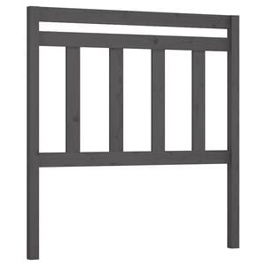 vidaXL T&ecirc;te de lit Gris 81x4x100 cm Bois massif de pin