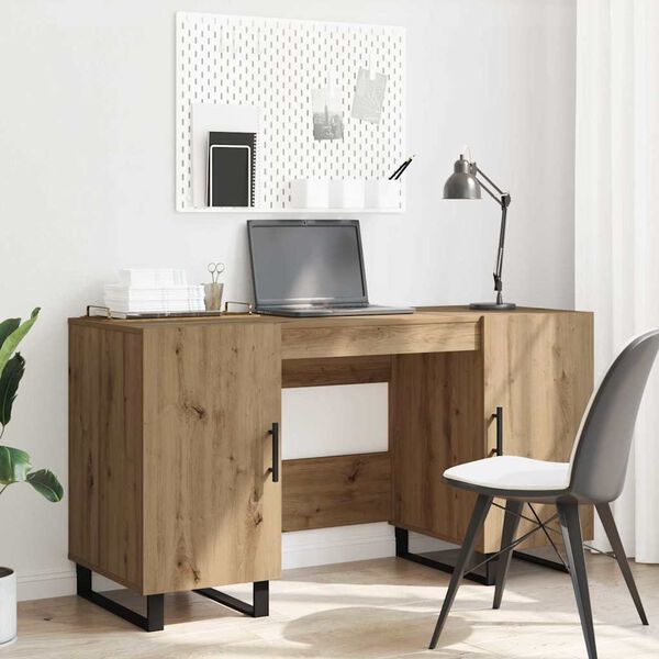 vidaXL Bureau ch&ecirc;ne artisanal 140 x 50 x 75 cm Bois d'ing&eacute;nierie