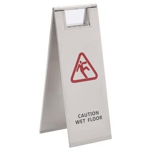 vidaXL Panneau pliable pour sols mouill&eacute;s Acier inoxydable