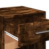 vidaXL Tables de chevet 2 pcs ch&ecirc;ne fum&eacute; 35x34x65 cm bois ing&eacute;nierie