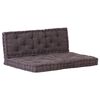 vidaXL Coussins de plancher de palette lot de 2 Coton Anthracite