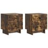 vidaXL Cabinet de chevet 2 pc Ch&ecirc;ne fum&eacute; 43 x 34,5 x 47,5 cm