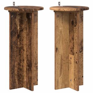 vidaXL Support de Plante 2 pi&egrave;ces Bois ancien 29,5 x 29,5 x 60 cm