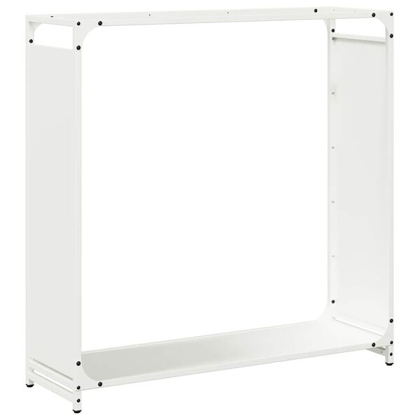 vidaXL Portant de bois chauffage blanc 90x28x90 cm