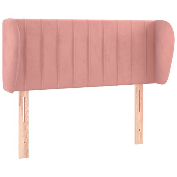 vidaXL T&ecirc;te de lit avec oreilles Rose 83x23x78/88 cm Velours