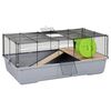 vidaXL Cage pour hamsters gris 80x45x34 cm polypropyl&egrave;ne et m&eacute;tal