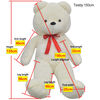 vidaXL Ourson en peluche XXL Blanc 135 cm
