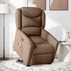vidaXL Fauteuil inclinable de massage &eacute;lectrique Marron Tissu