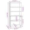 vidaXL Buffet HAMAR Bois massif de pin Gris clair