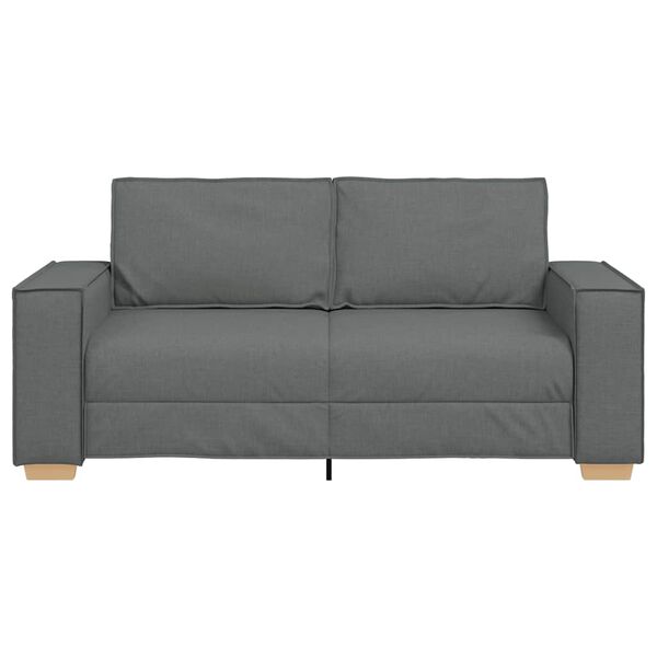 vidaXL Canapé 2 places Gris foncé 140 cm Tissu
